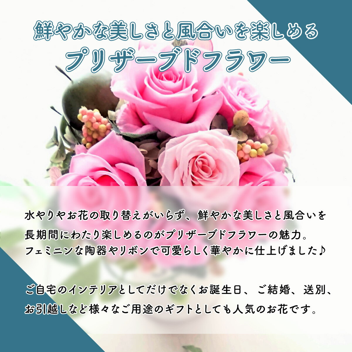 【ふるさと納税】プリザーブドフラワーアレンジ　L　＜5色から選択＞　≪卒業　入学　就職　お祝い≫　【11246-0221】