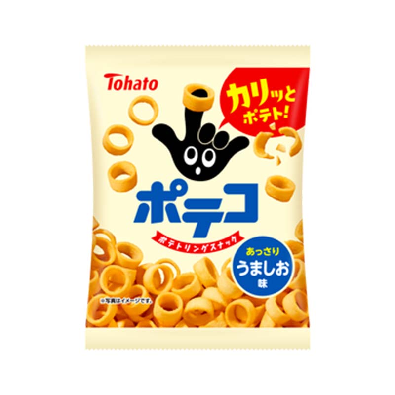 【ふるさと納税】【指にはめて楽しく食べられる】東ハト ポテコ うましお味 21g×28個 スナック菓子 じゃがいも 食べきりサイズ 子供 こども おやつ お菓子 駄菓子 FAA-216