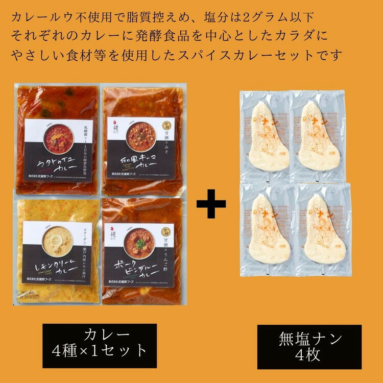 【ふるさと納税】管理栄養士がおすすめするスパイスカレー　おためしセット　4食セット※着日指定不可※離島への配送不可