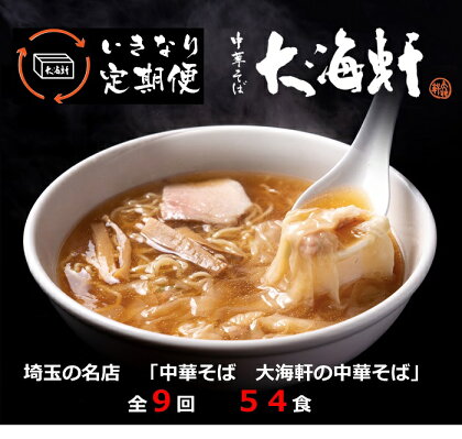 【中華そば 大海軒】いきなり定期便 中華そば 全9回コース 中華そば らーめん ラーメン 醤油ラーメン 埼玉県 毛呂山町 ふるさと納税