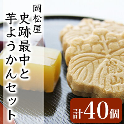 【ふるさと納税】嵐山 史跡最中と芋ようかんセット　【ようかん・羊羹・お菓子・和菓子・もなか・最中・お菓子・詰合せ】　お届け：2023年11月中旬～2024年4月下旬