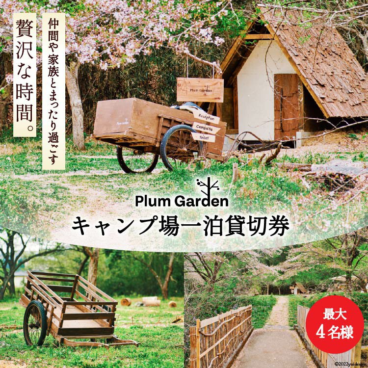 【ふるさと納税】～贅沢な時間～ キャンプ場一泊貸切券（最大4名様）＜Ogawa Plum Garden for campers...