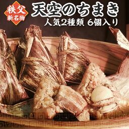 【ふるさと納税】ちまき 6個入り 秩父 角煮 鶏ごぼう 各3個 簡単 豚角煮 中華本格 旨味 もち米 おうちごはん お取り寄せ グルメ 送料無料 名物 名産 「天空のちまき」人気2種類6個入り(角煮×3/鶏ごぼう×3)