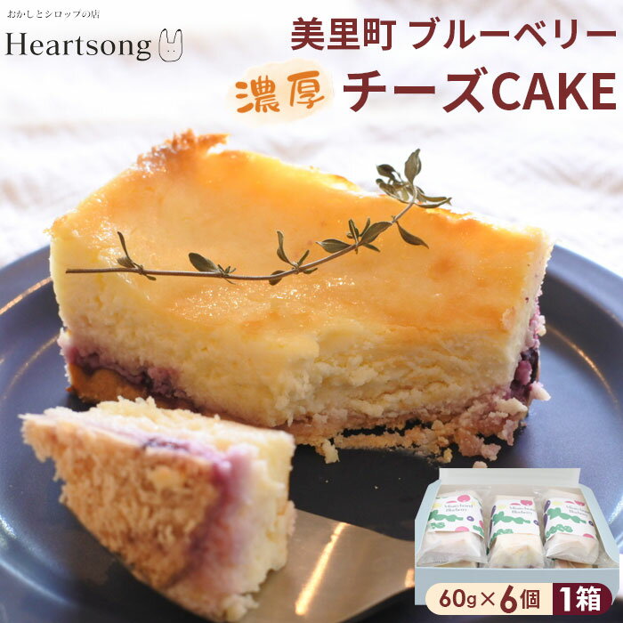 美里町ブルーベリーチーズCAKE　1箱（60g×6個） ／ ジャム 濃厚 チーズタルト ティータイム 送料無料 埼玉県 No.190