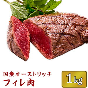 【ふるさと納税】国産オーストリッチフィレ肉1kg[0015-1662]