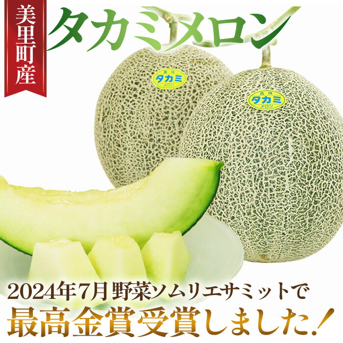 【ふるさと納税】 美里町産「タカミメロン」1箱（5kg入） ／ 果物 フルーツ 送料無料 埼玉県 No.167