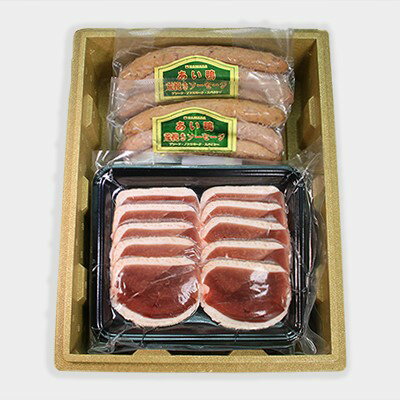 【ふるさと納税】国産あい鴨ダキ(むね)スライス(200g)と荒挽きソーセージ(120g×2)セット【1203437】