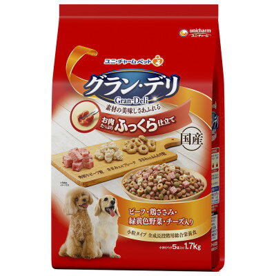 32位! 口コミ数「0件」評価「0」グラン・デリ ビーフ・鶏ささみ・緑黄色野菜・チーズ・角切りビーフ粒入り 1.7kg×4袋【1463393】