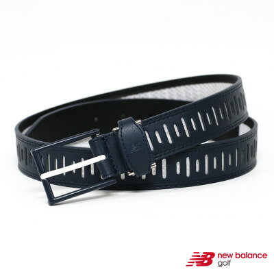 【ふるさと納税】ニューバランスゴルフ　レーザーカット　シンセティックメッシュベルト　ネイビー　012-6182002【1646509】