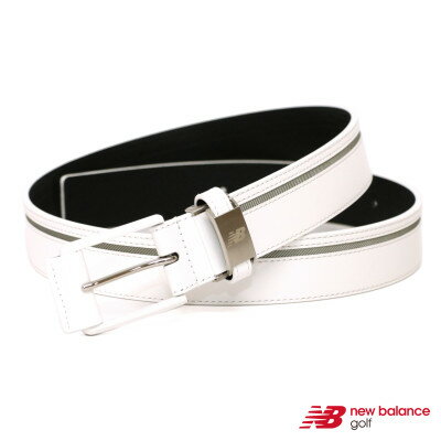 【ふるさと納税】ニューバランスゴルフ シンセティックレザーラインベルト Unisex ホワイト 6982002【1646512】