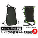 【ふるさと納税】清潔空間メッシュパネル(ザック用)Mサイズ リュック用アクセサリー 蒸れ対策 3次元メッシュ 緩衝性 通気性が高い 放熱 速乾性 色落ちしない 洗える
