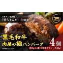 【ふるさと納税】自家製-極-ハンバーグ（4個入り）【 お肉 ハンバーグ 黒毛和牛 真空冷凍 】　【 加工品 惣菜 冷凍 洋食 肉料理 夕飯 ..