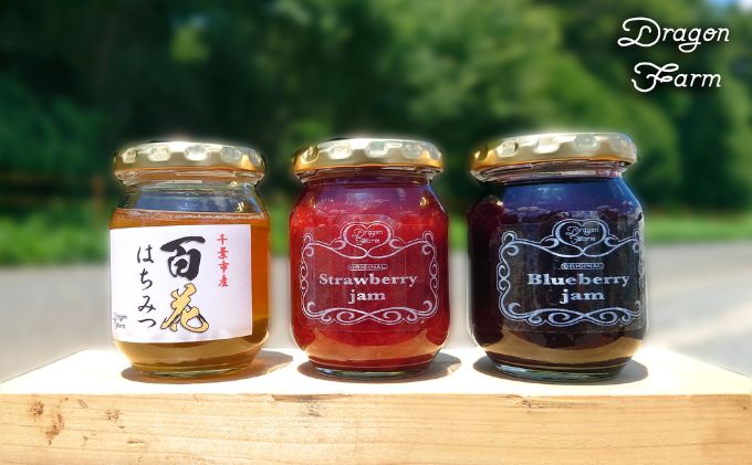 【ふるさと納税】無添加　自家製ジャム　2種　＆　自家製ハチミツ フルーツ 果物 いちご ブルーベリー 急速冷凍 鮮度 風味 添加物 手作業 職人 こだわり ミツバチ