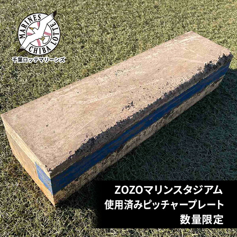 【ふるさと納税】ZOZOマリンスタジアム使用済みピッチャープレート　【 インテリア 野球 ロッテ マリーンズ 記念 使用済み プレート ピッチャー プロ 千葉 】