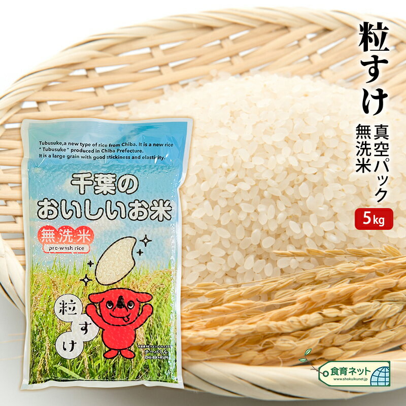 粒すけ 真空パック 5キロ 無洗米 [ お米 銘柄米 ご飯 おにぎり お弁当 和食 白米 精米 ]