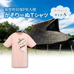 【ふるさと納税】加曽利貝塚 PR大使 かそりーぬ Tシャツ/ライトピンク/Sサイズ オリジナル Tシャツ 綿 100% 半袖 男女兼用 千葉市 お届け:2025年4月15日~2026年1月15日まで