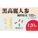 【ふるさと納税】黒高麗人参「CARPONIX」4粒入り×120袋 サプリメント サプリ 黒高麗人参 カプセル ジンセノサイド 千葉市