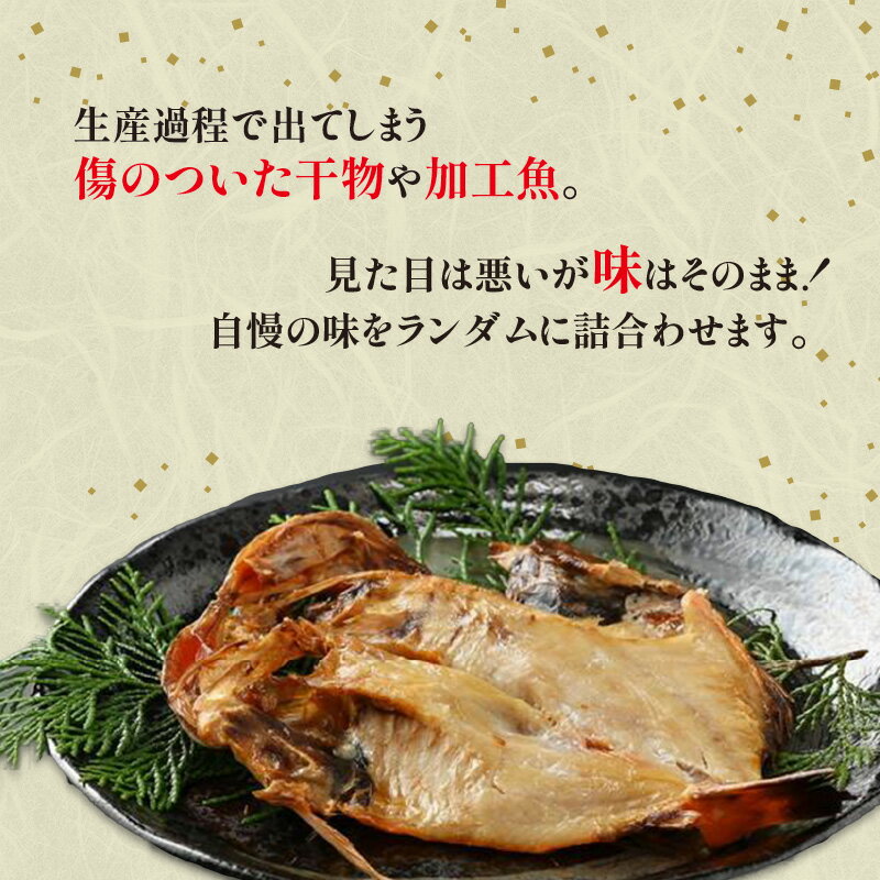 【ふるさと納税】おまかせ訳あり魚詰め合わせ（干物、骨取魚、味付魚）