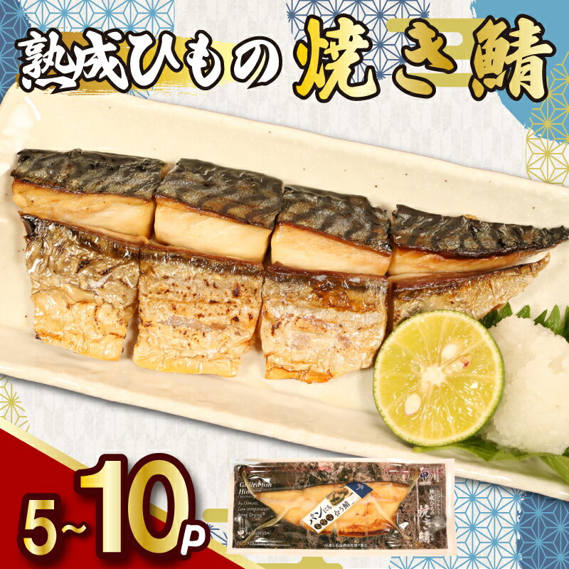 熟成ひもの 焼き鯖 八切入 [選べる容量] 5〜10パック 骨取り 無添加 添加物不使用 干物 ひもの 熟成 鯖 さば 焼きさば 塩さば 塩鯖 調理済み カット済み 手軽 気軽 簡単 調理 焼き魚 電子レンジ 湯煎 ふるさと納税 送料無料 千葉県 銚子市 甲印小西商店