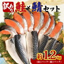 【ふるさと納税】 訳あり 鮭 鯖 セット 約1.2kg 銀鮭 切り身 さば フィーレ さけ 鮭 サーモン 塩鮭 塩鯖 切り身 魚 海鮮 つまみ 弁当 少量 家庭用 小分け 食品 冷凍 冷凍食品 グルメ 贈答 贈り物 プレゼント ギフト 長期保存 小分け お取り寄せ 送料無料 千葉県 銚子市 辻野