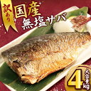 【ふるさと納税】 訳あり 国産 無塩 サバ 4kg 国産 天然 無塩 フィーレ 冷凍 千葉県 銚子市※着日指定不可