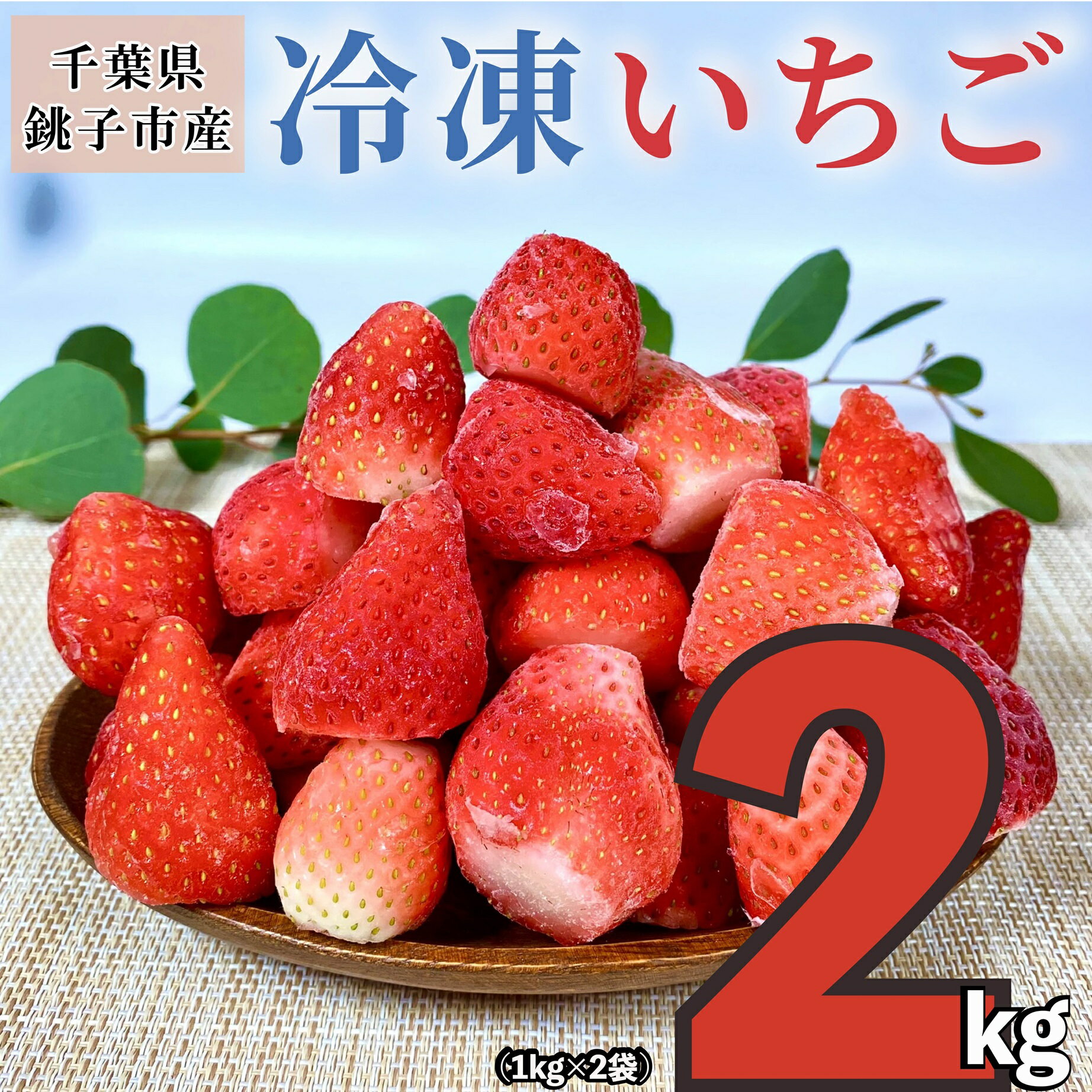 冷凍いちご 2kg ( 1kg × 2 ) とちおとめ やよいひめ 冷凍イチゴ 神原いちご園 銚子産 苺 いちご イチゴ 真空パック 冷凍 冷凍フルーツ カットフルーツ フルーツ ジャム スムージー 便利 簡単 千葉県 銚子市