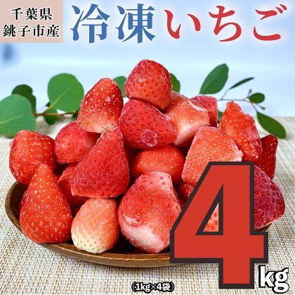 冷凍いちご 4kg （ 1kg × 4 ） とちおとめ やよいひめ 冷凍イチゴ 神原いちご園 銚子産 苺 いちご イチゴ 真空パック 冷凍 冷凍フルーツ カットフルーツ フルーツ ジャム スムージー 便利 簡単 千葉県 銚子市