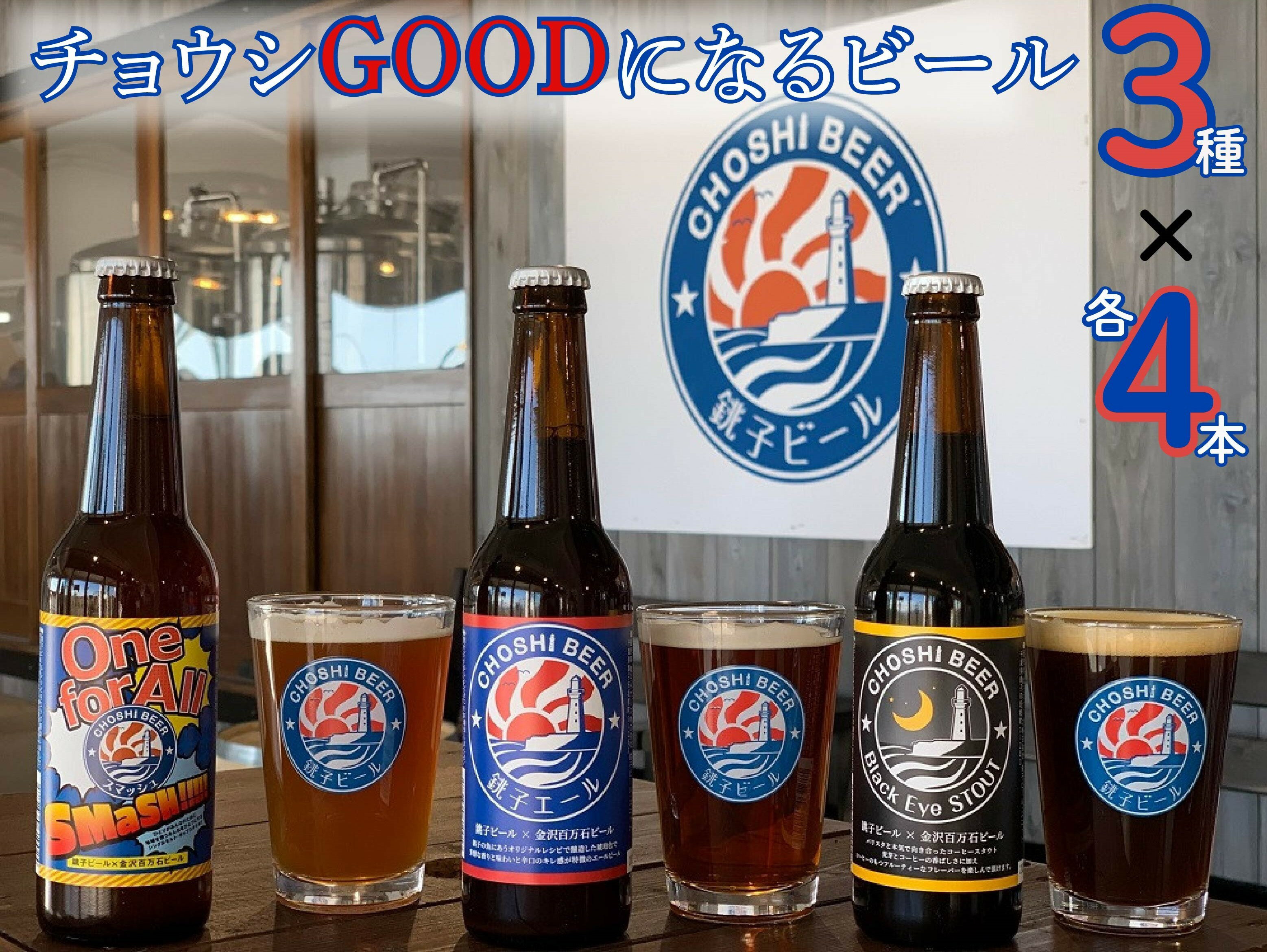 【ふるさと納税】 チョウシGOODになるビール3種×4本 12本セット 「銚子エール ・One for All SMaSH! ...