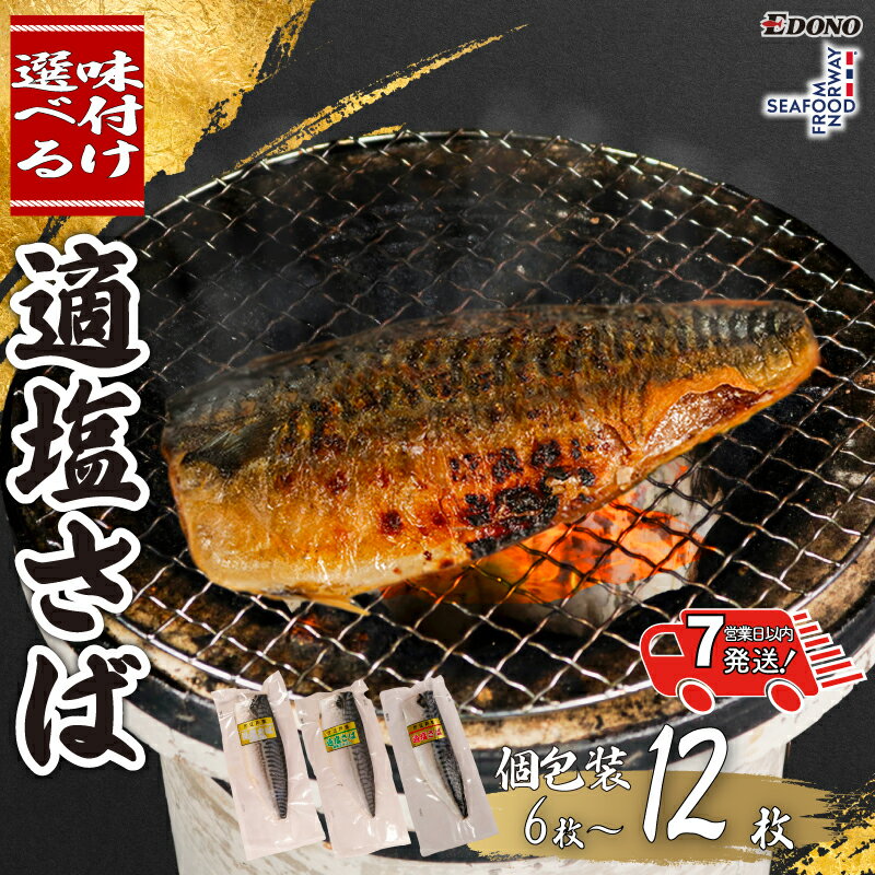 適塩さば 真空 個包装 [ 選べる 味付け ] [ 選べる 容量 ]6〜12枚 [ スピード配送 ] 昆布エキス 純米酒 適塩 さばフィーレ 人気 切り身 切身 無添加 添加物不使用 個別冷凍 ふるさと納税 ふるさと納税さば 送料無料 千葉県 銚子市 エドノフーズ
