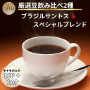 【ふるさと納税】 コーヒー 飲み比べ2種 スペシャルブレンドとブラジルサントス テトラパック 10P×2種 自家焙煎 珈琲 ブレンド 豆 粉コーヒー 粉珈琲 焙...