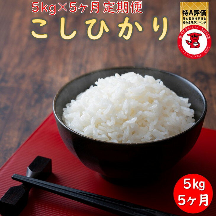 人気ランキング第53位「千葉県銚子市」口コミ数「0件」評価「0」【定期便】千葉県産コシヒカリ5kg 5ヶ月【お米マイスター厳選】【ご希望時期に発送】