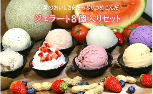 【ふるさと納税】千葉のおいしい食材から作った体にやさしいジェラート8個入りセット【12203-0008】