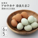 【ふるさと納税】生で食べて美味しい アロウカナ 奈良たまご 30個セット 6個×5パック 幸せの青いたまご 奈良養鶏園 農場HACCP認証 船橋産 希少 卵 玉...