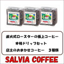 【ふるさと納税】直火式ロースターの独特な風味 SALVIA COFFEEの本格ドリップセット【豆】【1387560】(4)