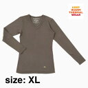 【ふるさと納税】「SKINFRIEND WINTER」V首長袖Tシャツ　男女兼用XLサイズ/チャコール【1479532】