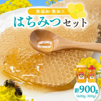 【ふるさと納税】ひふみ養蜂園 はちみつセット 計900g(600g+300g)【1486512】