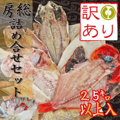 【ふるさと納税】【訳あり】房総規格外詰め合せセット　2.5kg以上(干物・切り身・漬け魚・すり身等)【配送不可地域：離島】【1487432】