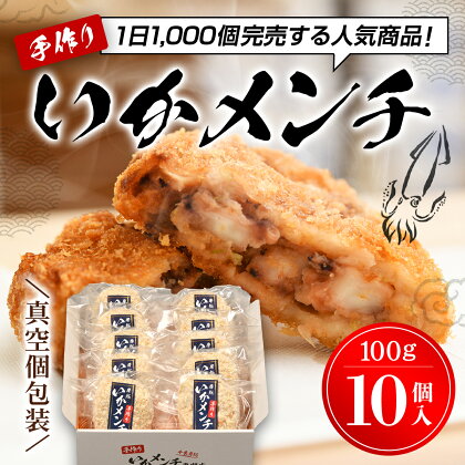 【1日1000個完売 16秒に1個売れているいかメンチ】いかメンチ10個 ふるさと納税 いか イカ メンチ 手作り おいしい お惣菜 揚げ物 ギフト 送料無料 千葉県 木更津市 KCF001