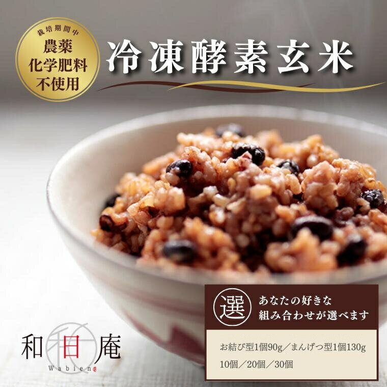 【ふるさと納税】酵素玄米 玄米 定期便 単発 冷凍 お結び型 1個90g まんげつ型 1個130g 10個 20個 30個 6ヵ月 おにぎり パック 真空パック 米 ごはん 美味しい おすすめ お結び もち熟玄米 和日庵 わびあん 酵素 簡単 栽培期間中 農薬 化学肥料 不使用のサムネイル