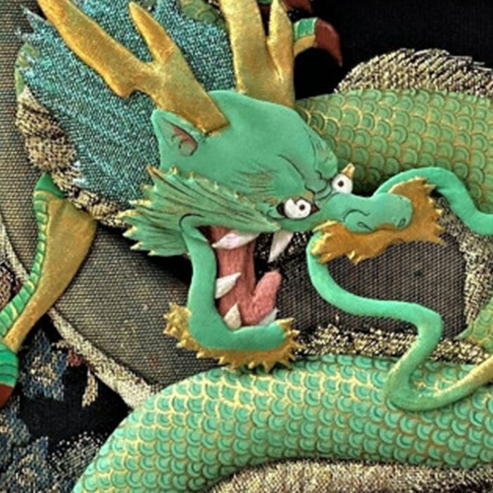 【ふるさと納税】 【雲龍風虎堂】押絵『青龍』（小） ／ 中国 幸運 青龍 職人 豪華 風水 玄関 押絵 送料無料 千葉県 No.122 f122084-noda-10000590 千葉県野田市 サンプル画像2