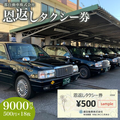 恩返しタクシー券 18枚（9,000円分） ふるさと納税 タクシー 乗車券 チケット プレゼント 千葉県 茂原市 MBD003