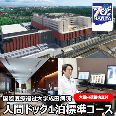 国際医療福祉大学成田病院人間ドック1泊標準コース(大腸内視鏡検査付)[ 人間ドック1泊2日 頸動脈エコー 心エコー CT 腫瘍マーカー ] [ チケット 人間ドック1泊2日 頸動脈エコー 心エコー CT 腫瘍マーカー ]