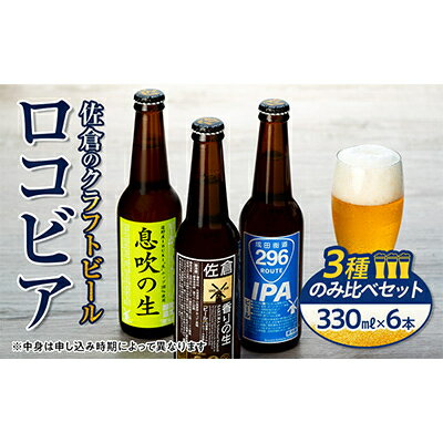 佐倉のクラフトビール「ロコビア」3種のみ比べセット【配送不可地域：離島】【1292877】