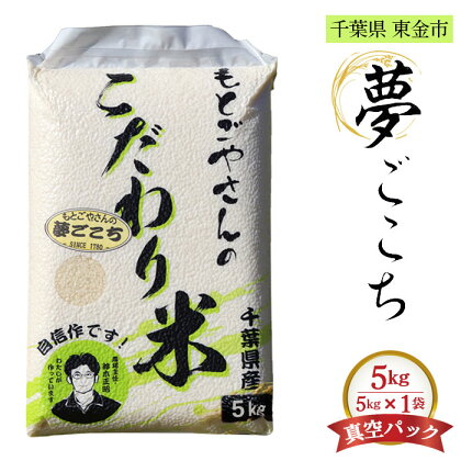 No.180 精白米　夢ごこち5kg ／ おこめ 粘り 甘味 送料無料 千葉県