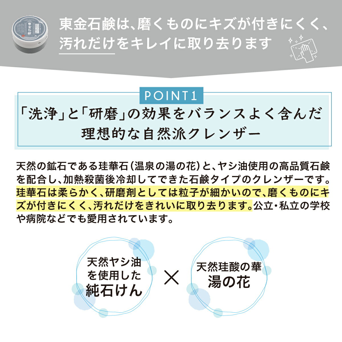 【ふるさと納税】 東金石鹸 1個 ～ 3個 石けん 石鹸 せっけん sekken クレンザー 洗剤 せんざい 天然 素材 天然鉱石 珪華石 洗浄 汚れ 皮脂汚れ 落とす 日用品 肌 肌ケア 毎日使い 清潔 手洗い バス用品 保存料不使用 家庭 家庭用 生活雑貨 バス バスグッズ 協和 千葉 東金