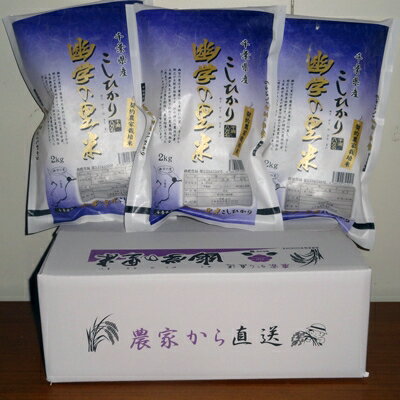 楽天ふるさと納税　【ふるさと納税】【令和5年産米】幽学の里米 コシヒカリ (2kg×3袋)【1059794】