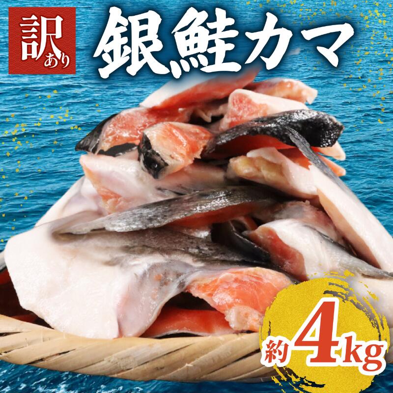 訳あり 鮭かま 4kg 銀鮭 銀鮭カマ 塩銀鮭かま さけかま 鮭 サケ シャケ サーモン 塩鮭 銀シャケ カマ 魚 冷凍 人気 魚介 海鮮 海産物 サーモン 規格外 不揃い 傷 チリ産 魚介類 家庭用 おかず 千葉県 旭市 千葉 旭 有限会社キクチシーフーズ