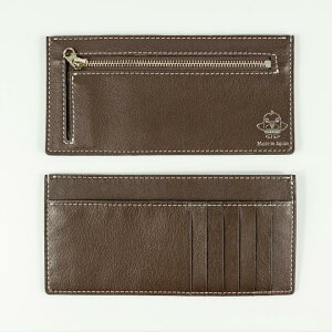 【ふるさと納税】【 本革 / シンプル / おしゃれ / メンズ 】 ナラシド ♪ レザー 財布 (色:チョコ) 革 ゆるキャラ 製品 グッズ 習志野市 Bon Craft ( ボンクラフト )