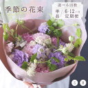 【ふるさと納税】【選べる定期便】 季節の 花束 花 定期便 単品 6カ月 12カ月 Sサイズ Mサイズ 生花 お花 インテリア 玄関 リビング 記念日 誕生日 ...
