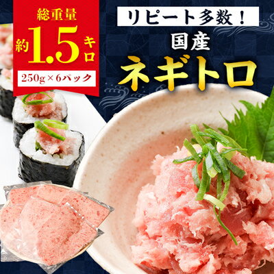 勝浦市の人気の海鮮お礼品 ネギトロ 250g×6パック(合計約1.5kg)[配送不可地域:離島]